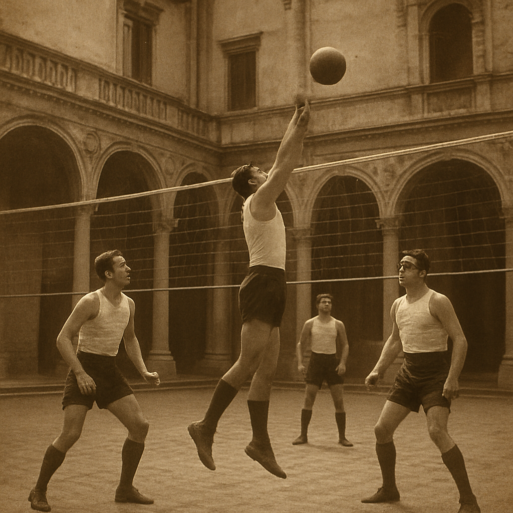 Fotografia storica del pallavolo italiano — archivio vintage